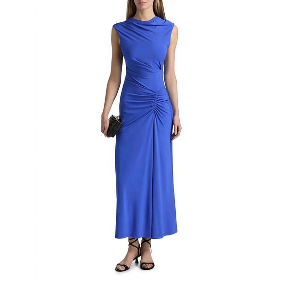SIMKHAI Dresses & Skirts - NEW SIMKHAI women's acacia draped jersey dress in royal